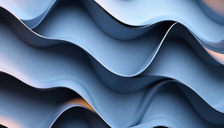 Abstract Background, Fluid Wavy Shapes in Gradient Grey Tones Monochrome Flowing Designの素材