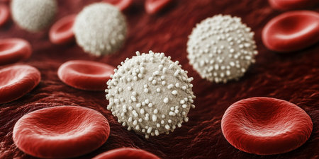 White Blood Cells in the Bloodstream Journey Through the Immune System, Health, and Vitalityの素材