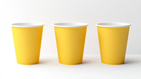 Bright and Cheerful Sunflower-Themed Paper Cups Perfect for Sustainable Refreshment at Any Eventの素材