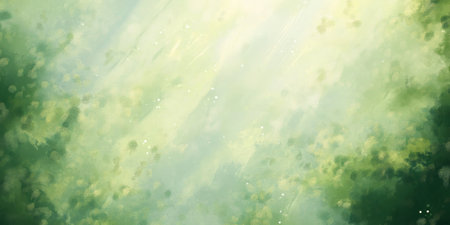 Serene Impressionistic Green Ambiance A Tranquil Nature Inspired Scene with Textured Soft Colorsの素材