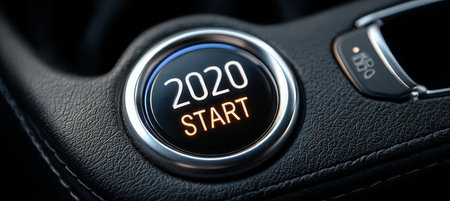 Sleek Startup Engine with Illuminated Features and Metallic Frames for Modern Automotive Interiorsの素材
