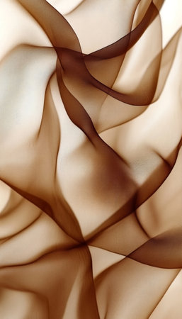 Abstract Background, Gentle Waves of Flowing Copper-Toned Fabric, Dynamic Lines, Soft Gradientの素材