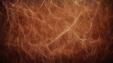 Rich Sepia-Toned Backdrop with Distressed Crackle Texture and Aged Leather Pattern for Design Useの素材