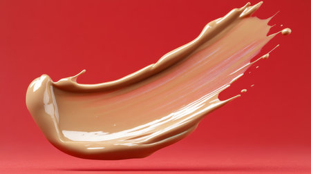 Textural Perfection in Cosmetic Indulgence Foundation Splash Against a Vividly Captivating Backdropの素材