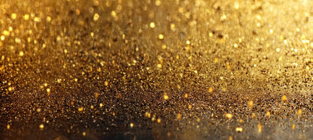 Elegant Sparkling Golden Texture Backdrop for Luxurious Celebrations and Festive Events Photographyの素材