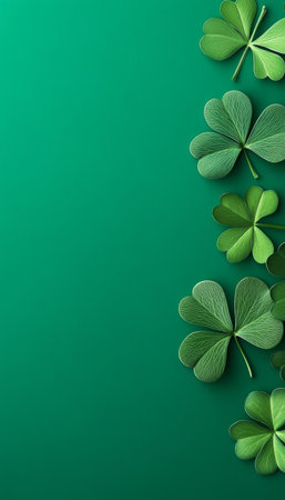 Lucky Ireland Irish Festive Design with Shamrocks and Traditional Elements for St. Patrick s Dayの素材