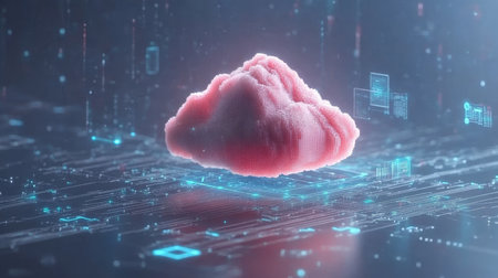 Futuristic Data Networking Infrastructure with AI Integration and Advanced Cloud Computing Solutionsの素材
