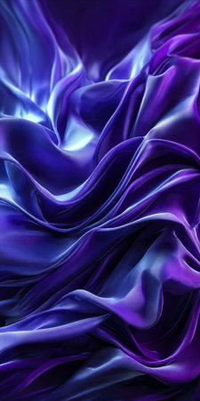 Vibrant Abstract Blue and Purple Waves Backdrop with Smooth Transitions for Digital Art Designの素材