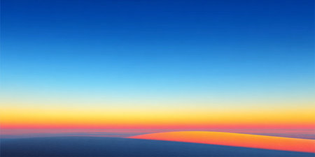 Abstract Sunset Dreamscape Canvas With Celestial Gradations and Soft Light Horizon Blissの素材