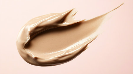 Close Up of Various Cosmetic Creams and Foundations with Smooth Textures and Application Methodsの素材