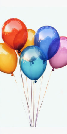 Vibrant and Colorful Balloons Collection for Celebrations, Parties, and Festive Decorations Eventsの素材