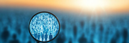 Selective Focus on Individual Potential in a Crowd Career Opportunities and Talent Acquisitionの素材