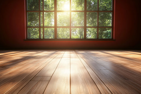 Bright and Airy Living Room with Sunlight Streaming Through Large Windows, Inviting Cozy Atmosphereの素材
