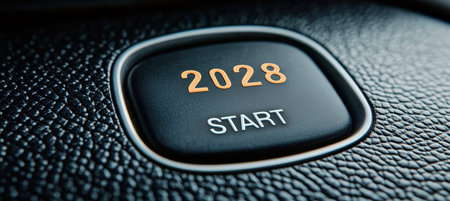 Futuristic Transportation Concept with Modern Dash Controls and Sleek Car Interior Styling for 2028の素材