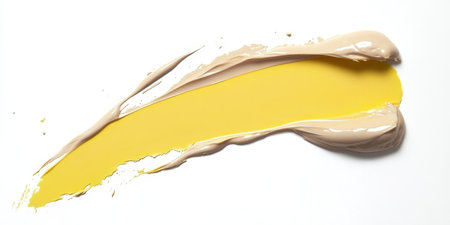 Liquid Texture Beauty Application for Women, Smooth Cream on Bright Beige Background for Skincareの素材