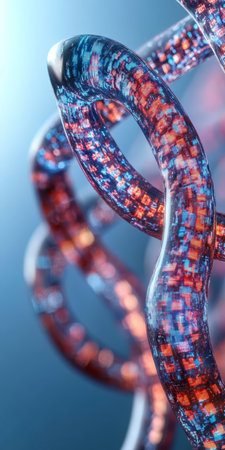 Cyberpunk Cityscape Surreal Digital Highway with Vibrant Nodes and Intricate Connectionsの素材