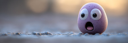 3D Character in a Dreamlike World with a Pop Art Look, Expressing Emotions at Sunrise or Sundownの素材