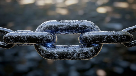 Metallic Connection A Symbol of Integrity in Cybersecurity and the Protection of Data Integrityの素材