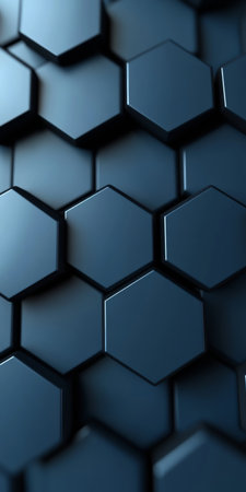 Stylish Blue Hexagon Pattern Background with Abstract Geometric Shapes for Minimalist Design Useの素材