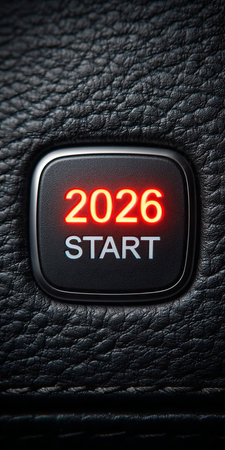 Futuristic Illuminated Engine Activation Switch for 2026 Cars, Enhancing Style and Functionalityの素材