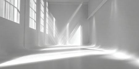 Bright Modern Studio Showroom with Ideal Lighting for Effectively Showcasing Your Productsの素材