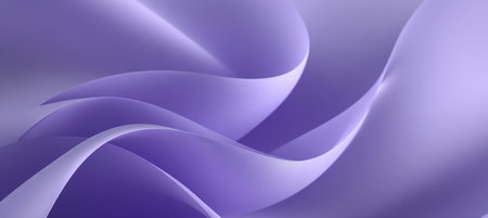 Vivid Gentle Fluid Waves in Gradual Purple Tones Create a Perfect Abstract Background for Designの素材
