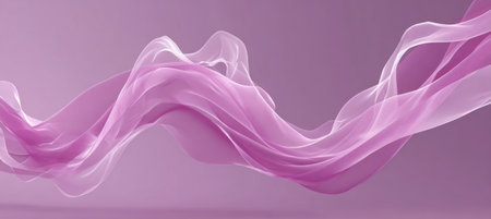 Abstract Wave Of Gentle Texture Featuring Soft Purple Fluid With Dynamic Curved Forms And Gradientの素材