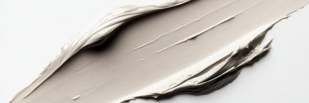 Elegant Grey Foundation Smudging Technique for Smooth Skin Tone and Enhanced Cosmetic Applicationの素材
