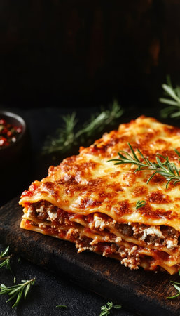 Deliziosa Lasagna Authentica A Rich and Flavorful Italian Dish with Layers of Culinary Eleganceの素材