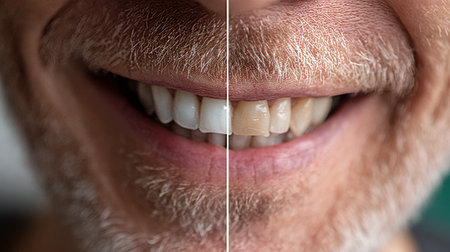 Before and After Smile Transformation A Comprehensive Dental Comparison and Whitening Effect Studyの素材