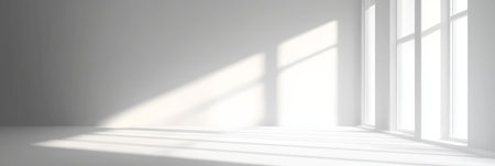 Bright and Airy Minimalist Studio Interior with Modern Architecture and Natural Light Elementsの素材