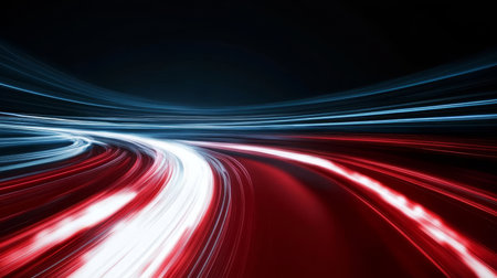 Futuristic Speedway Design with Glowing Light Streaks and Dynamic Motion Graphics Background Imagesの素材