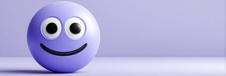 Bright 3D Emoji Character with a Cheerful Smile, Expressing Modern Social Emotions in Fun Designの素材