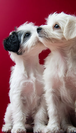 Heartwarming Moment Between a Dog and Its Owner, Capturing Unbreakable Bond of Love and Joyの素材