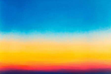 Minimalist Sky Sunset Dreamy Background Gradient with Abstract Orange to Yellow Pastel Colorsの素材