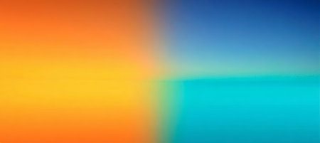 Serene Gradient Sunset Backdrop with Soft Yellow, Orange, and Pale Blue Abstract Blends and Huesの素材