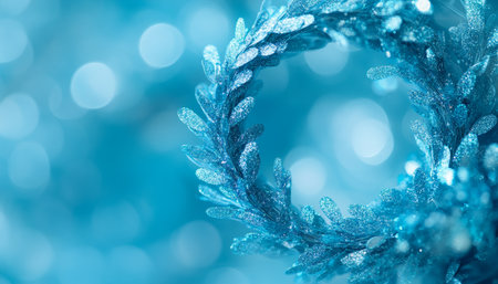 Winter Wonderland Background with Sparkling Snowflakes and Soft Bokeh Lights in a Dreamy Atmosphereの素材