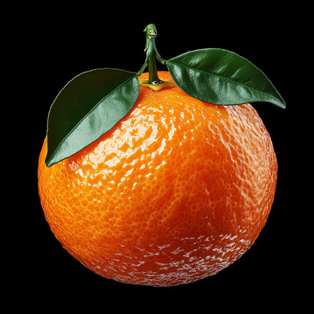 Bright Orange Citrus Fruit Surrounded by Glossy Green Leaves, a Healthy Source of Refreshmentの素材
