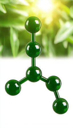 Chemical Structure of Theanine Molecule Found in Green Tea Leaves and Its Benefits for Healthの素材