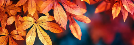 Breathtaking Autumn Landscape Featuring Vibrant Colors of Fall Foliage and Scenic Mountain Viewsの素材