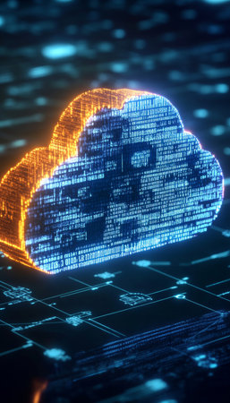 Futuristic Digital Cloud Computing Architecture with Data Security and Advanced Binary Code Networksの素材