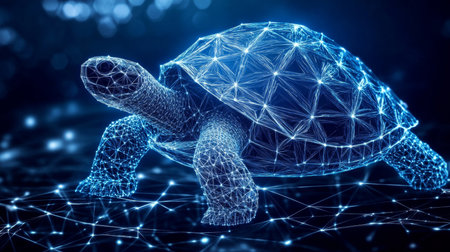 The Journey of a Cybernetic Tortoise in a High-Tech World of Digital Connectivity and Innovationの素材