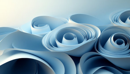 Minimal Monochromatic Wave Texture Background in Soft Blue Tones for Elegant Text Placement Areaの素材