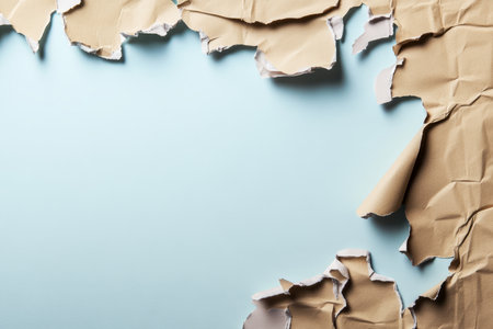 Craft Paper Aesthetics with Textured Backdrop, Spacious Copy Area, and Cardboard Crumples Detailの素材
