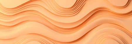 Peach Monochrome Light Texture with Wave Pattern and Minimalist Curves for Abstract Backgroundの素材