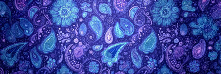 Dreamy Floral Paisley Serenity An Elegant Botanical Design for Artistic Backgrounds and Decorationsの素材