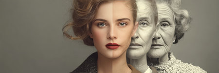Aging Gracefully A Portrait Series Capturing the Journey of a Woman Through the Years of Lifeの素材