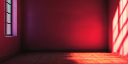 Contemporary Interior Design Featuring Minimalist Purple Ambiance And Playful Sunlight Reflectionsの素材