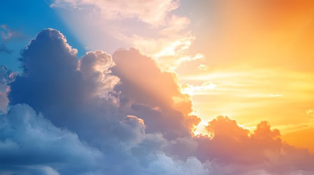 Majestic Sunset Over a Serene Lake, Reflecting Vibrant Colors and Cloud Patterns in the Skyの素材