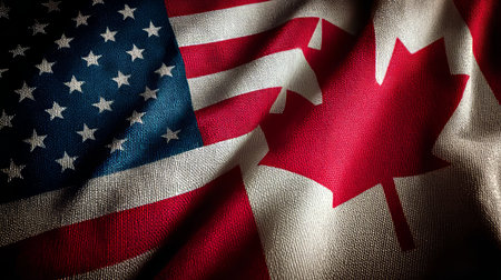 United States and Canada Relationship A Symbol of Diplomacy, Friendship, and Shared Bordersの素材